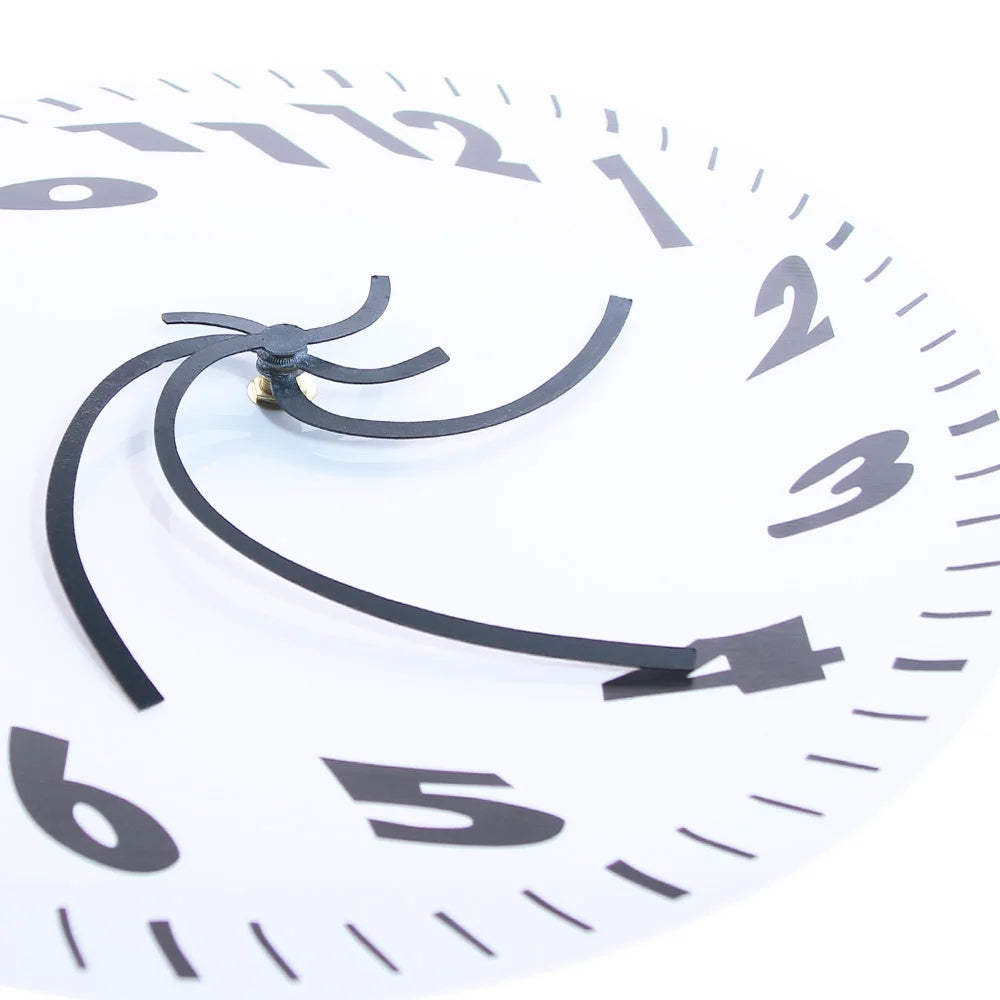 Fluido | Melting Distorted Wall Clock Silent Surrealist Statement Timepiece