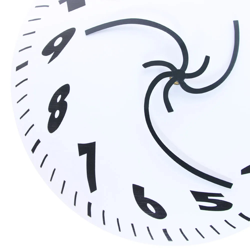 Fluido | Melting Distorted Wall Clock Silent Surrealist Statement Timepiece