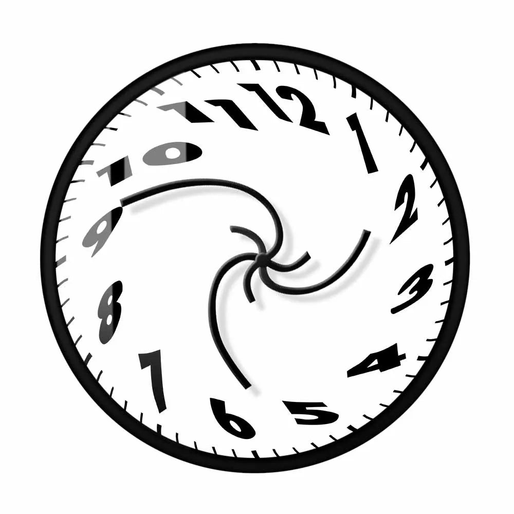 Fluido | Melting Distorted Wall Clock Silent Surrealist Statement Timepiece