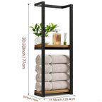 Doppio | Two Bar Wall Mounted Towel Rack Large Capacity Cast Iron Bathroom Holder