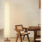 Sabi | Wabi Sabi Fabric and Wood Floor Lamp Quiet Standing Light for Bedside