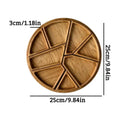 Sezione | Divided Wood Serving Tray with Removable Dividers for Snacks and Appetizers