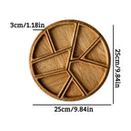 Sezione | Divided Wood Serving Tray with Removable Dividers for Snacks and Appetizers