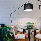 Halden | Fabric Shade Floor Lamp with Up and Down Light Dimmable E27 Standing Lamp