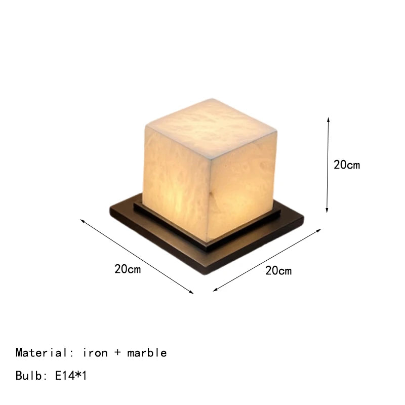 Corso | Marble and Iron LED Table Lamp Sculptural Desk Light for Living Room and Study