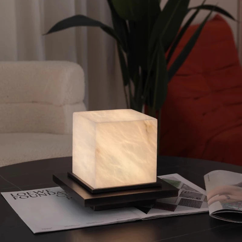 Corso | Marble and Iron LED Table Lamp Sculptural Desk Light for Living Room and Study
