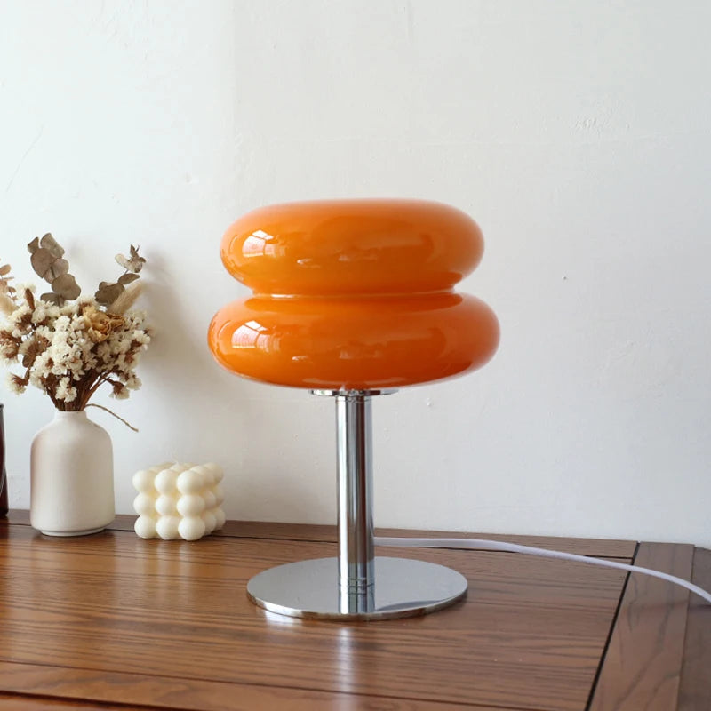 Macaron | Trichromatic Dimming Glass Table Lamp Eye Friendly Bedside Night Light