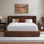 Nembo | Queen Cloud Platform Bed Frame All Foam Upholstered with Headboard