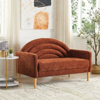 Piccola | 49 Inch Linen Loveseat Small Space Sofa with Solid Wood Legs