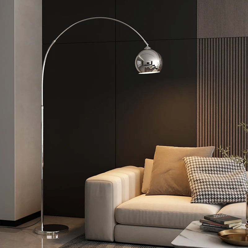Canna | Adjustable Overhanging Floor Lamp Arched Standing Light for Sofa Side