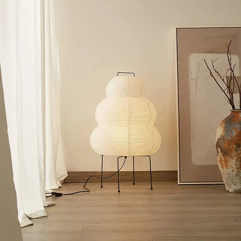 Washi | Rice Paper Table Lamp Japanese Style Diffused Desk Light for Study and Dining