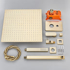 Aurora | Brushed Gold Concealed Shower System Wall Mounted Rainfall Set with Mixer