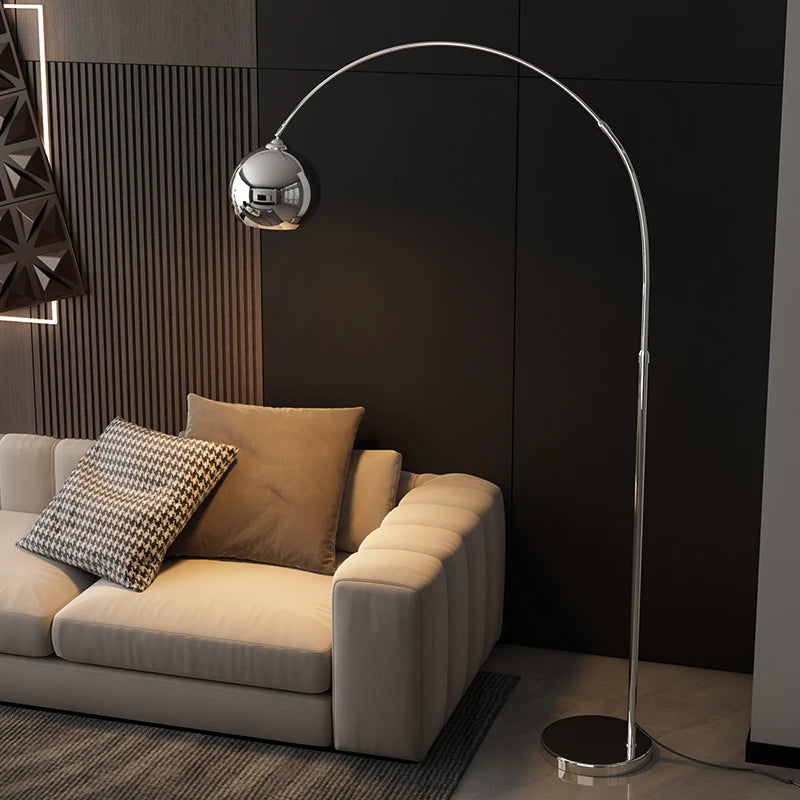 Canna | Adjustable Overhanging Floor Lamp Arched Standing Light for Sofa Side