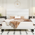 Lino | Fabric Platform Bed Frame with Headboard and Strong Wood Slat Support