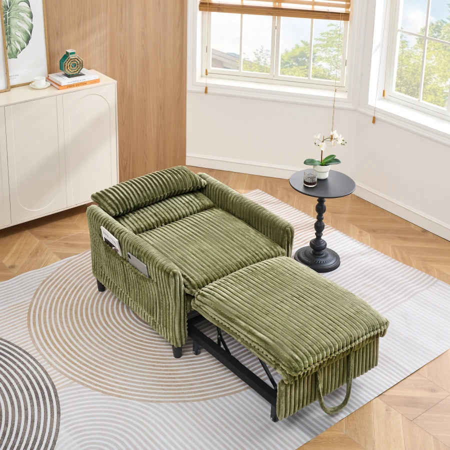 Riposo | Small Sofa Bed Lazy Futon Couch with Pillow for Apartments and Balconies