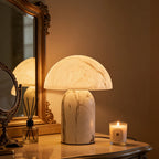 Marmo | Marble Pattern Resin Mushroom Table Lamp with E14 Base for Bedroom
