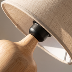 Betula Wood and Iron Table Lamp — close detail