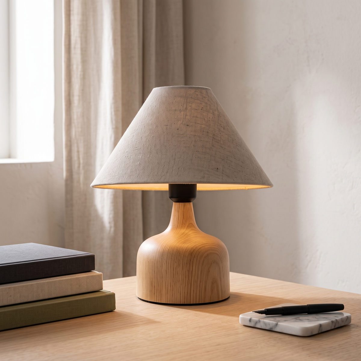 Betula Wood and Iron Table Lamp — lifestyle secondary
