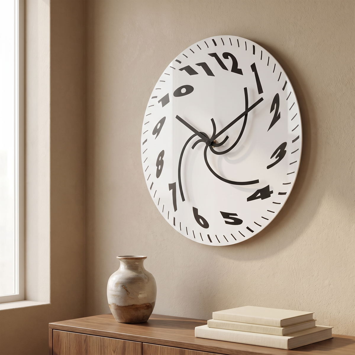 Fluido wall clock, second angle