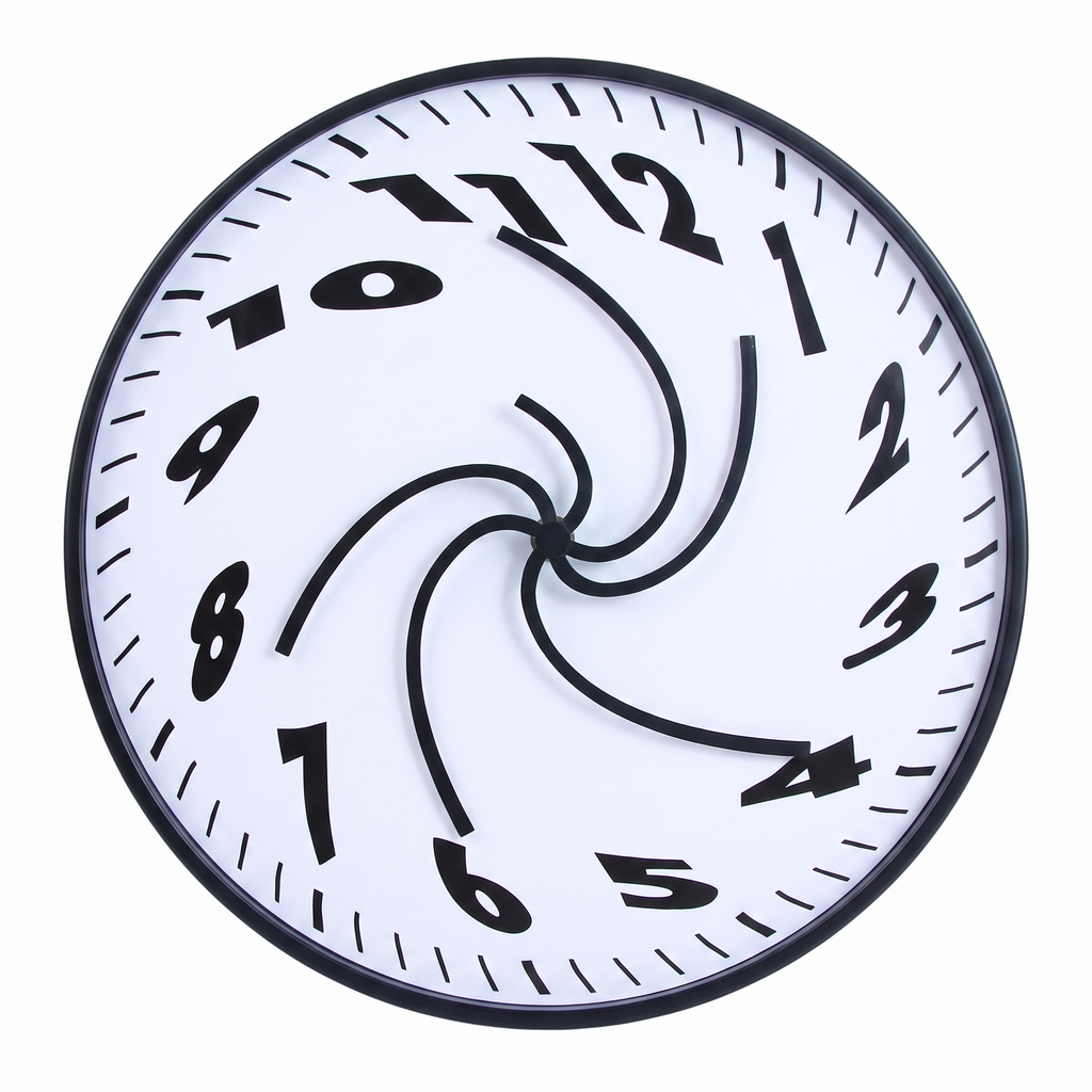 Fluido melting distorted wall clock