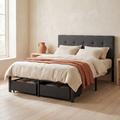 Aurea Full Size Upholstered Bed Frame — styled bedroom