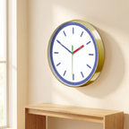 Azzurro Abstract Geometric Wall Clock — room side angle