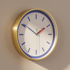 Azzurro Abstract Geometric Wall Clock — face and finish detail