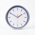 Azzurro Abstract Geometric Wall Clock — white background hero