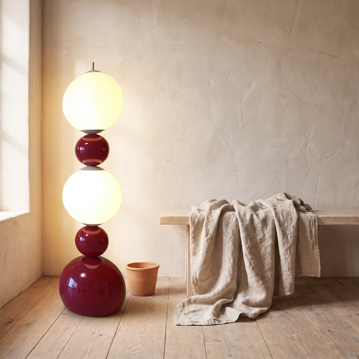 Zucca floor lamp in use