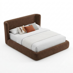 Nembo | Queen Cloud Platform Bed Frame All Foam Upholstered with Headboard